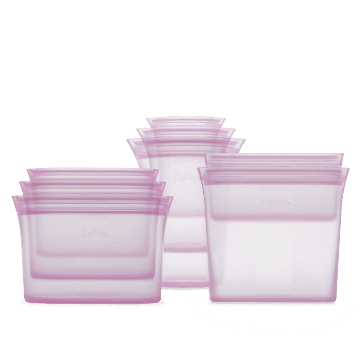 Zip Top: Reusable Silicone Container Set - Frost