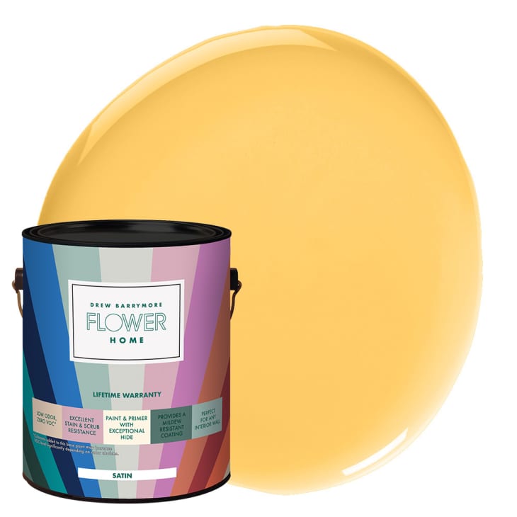 Lemon Yellow Interior Paint, 1 Gallon, Satin by Drew Barrymore Flower Home at Walmart