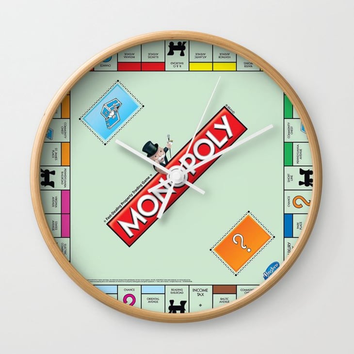 Product Image: Maddy Pre Monopoly Print Currency Game Wall Clock