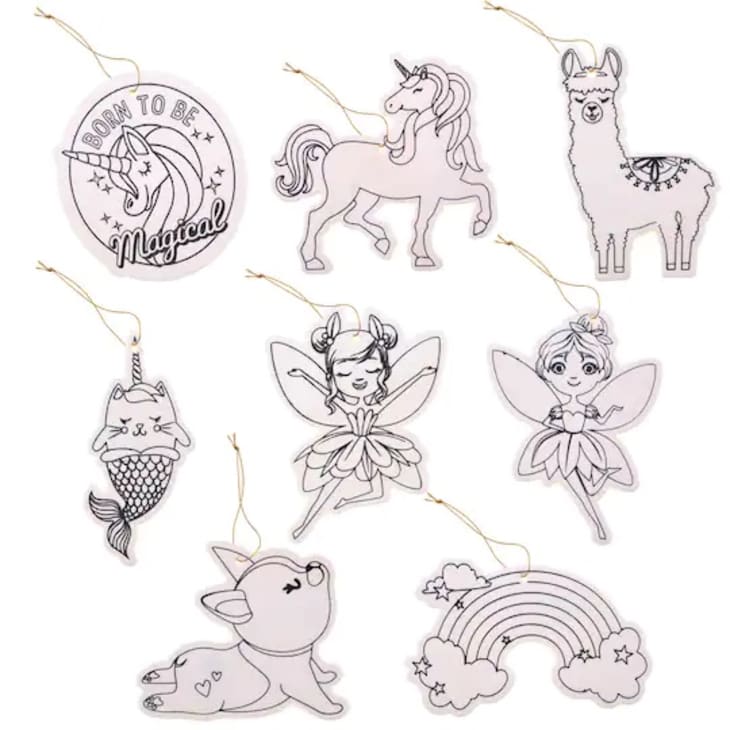 Product Image: Magical Color-In Wooden 8-Pack Ornament Kit