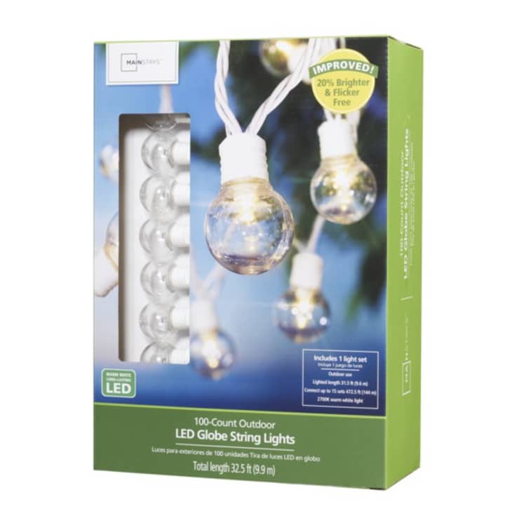Product Image: Mainstays 100-Count Plastic LED Globe Outdoor String Lights