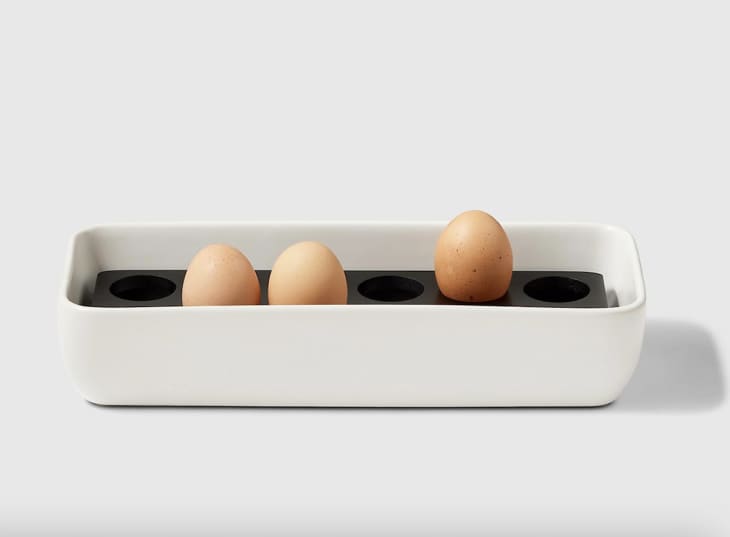 Marie Kondo Ink Black Ceramic And Bamboo Egg Bin at The Container Store