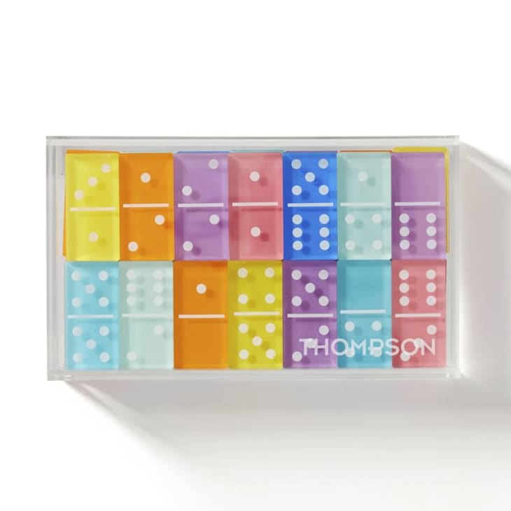 Colorful Acrylic Domino Game Set at Mark & Graham