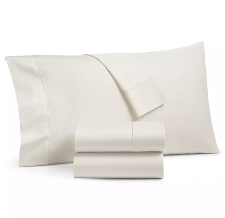 Martha Stewart Collection Solid Egyptian Cotton Percale Sheet Set, Full at Macy's