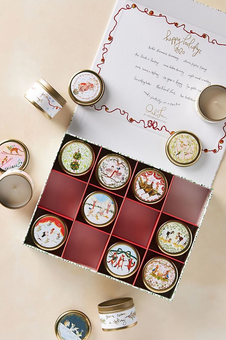 Inslee Fariss Twelve Days of Christmas Menagerie Candle Gift Set at Anthropologie
