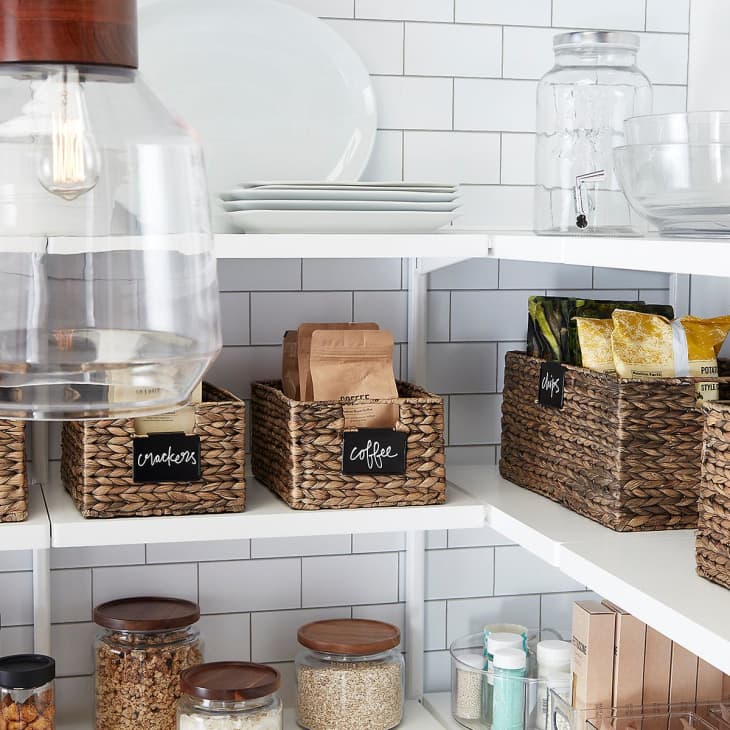 Mocha Water Hyacinth Storage Bins with Handles at The Container Store