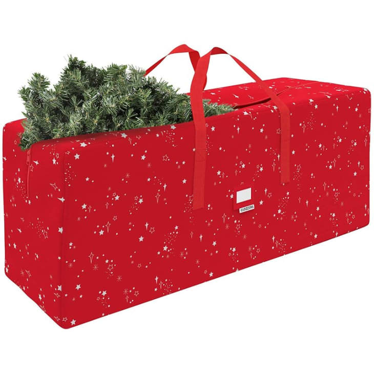 Ohuhu Christmas Tree Storage Bag with Handles Set Durable Xmas Storage Zip Bags Organiser Holder for Xmas Trees and other Christmas Decorations,165 x 38 x76 cm Red 