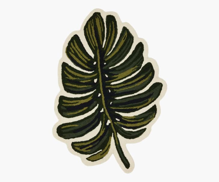 Monstera Cream Wool-Hooked Rug at Rifle Paper Co.