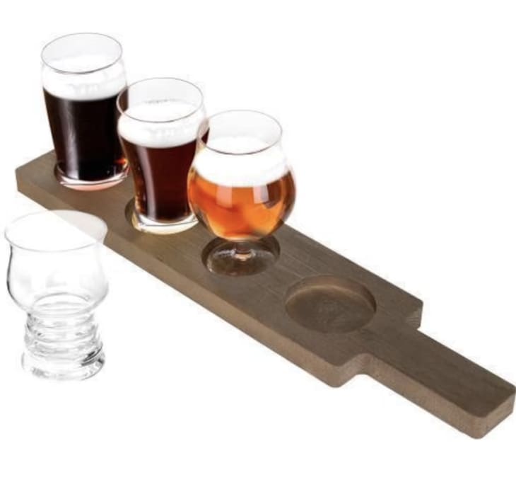 MyGift US 4 Glass Variety Craft Beer Tasting Paddle with Glasses at Etsy