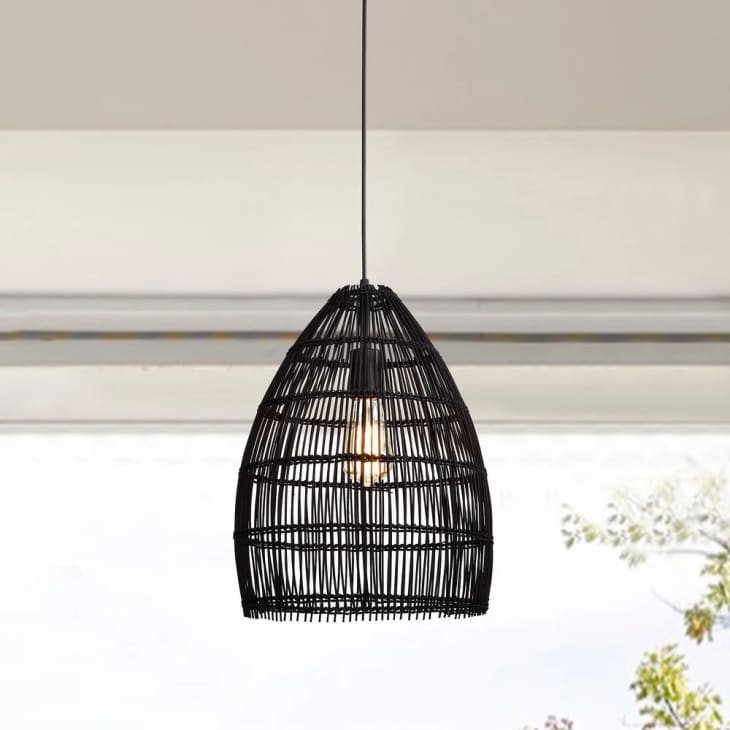 Product Image: Naira Black Rattan Basket Pendant Light