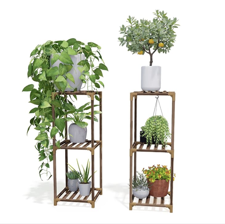 New England Stories Indoor/Outdoor Plant Stands, 2-Pack at Amazon