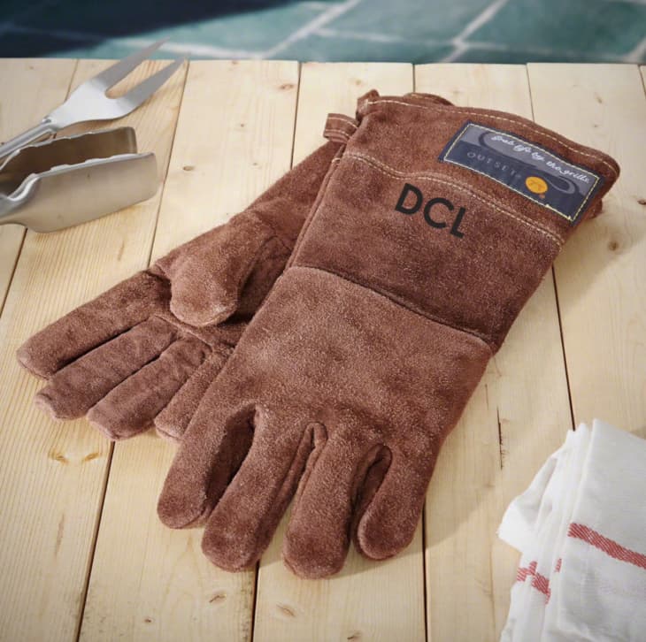 Product Image: Only Gifts Dot Com Personalized Leather Grilling Gloves