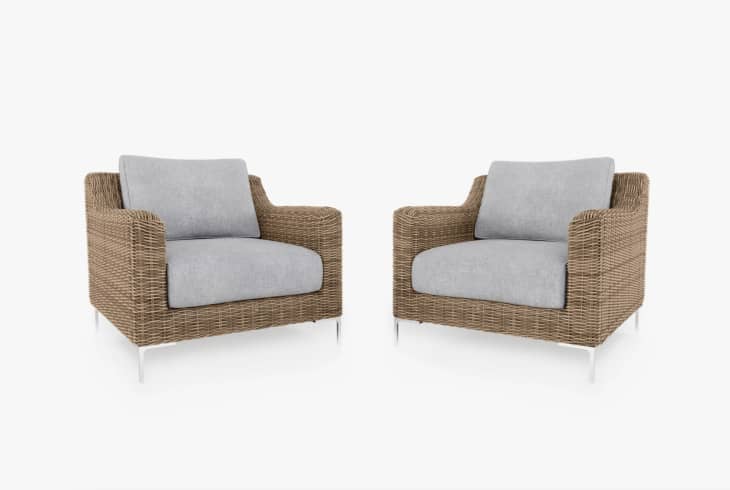 Product Image: Brown Wicker Outdoor Armchair Conversation Set
