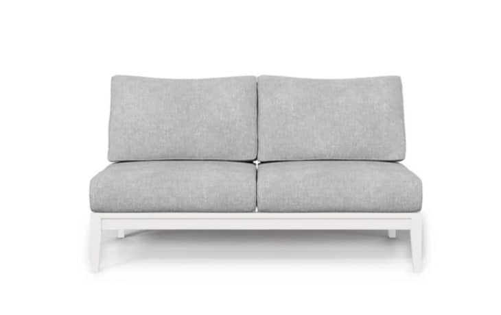 Product Image: White Aluminum Outdoor Armless Loveseat