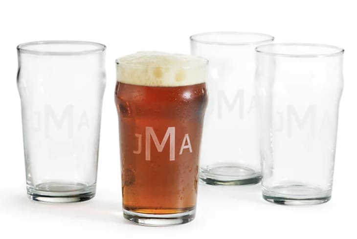 Personalized Monogram Pint Glasses at Things Remembered