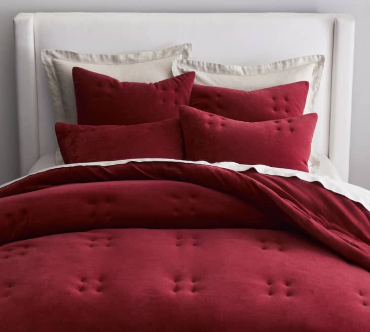 Product Image: Knit Velvet Comforter, Ruby
