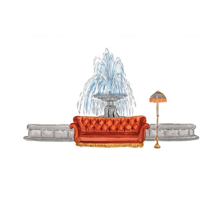 Product Image: Friends Fountain Scene Framed Print