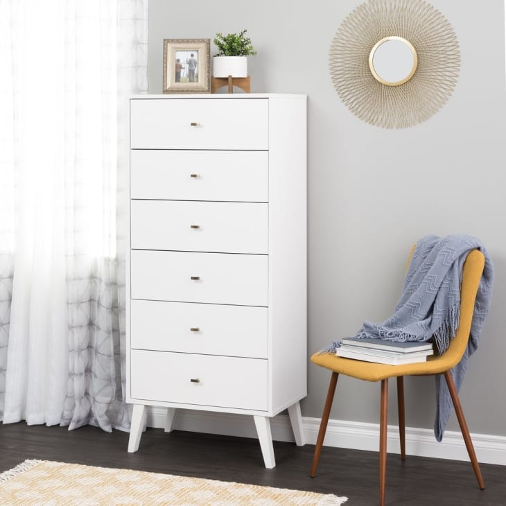 Product Image: Prepac Milo Mid Century Modern Tall 6-Drawer Chest