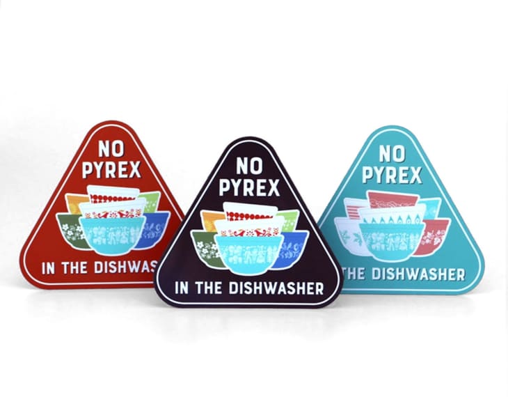 No Pyrex in the Dishwasher Magnet at Etsy