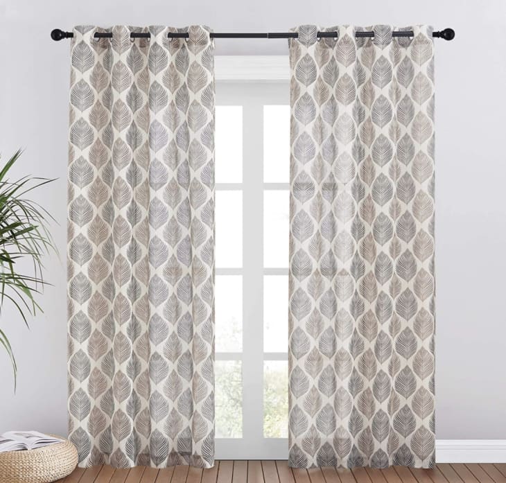 RYB HOME Linen Sheer Curtains, 50" x 84" at Amazon