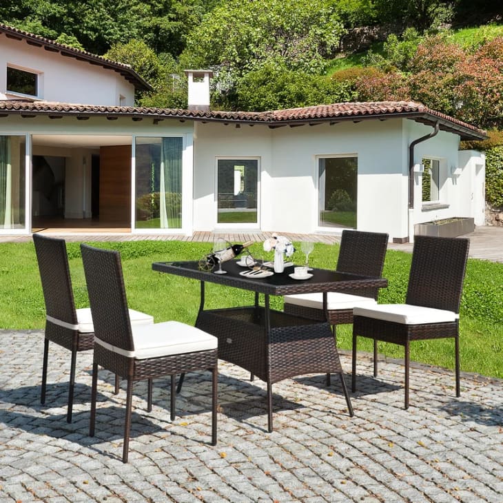 Product Image: Red Barrel Studio Rectangular 4-Person Dining Set with Cushions