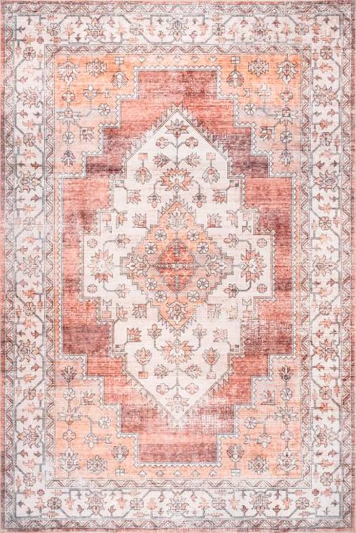 Product Image: Rust Maria Oasis Medallion Washable Area Rug, 5' x 8'