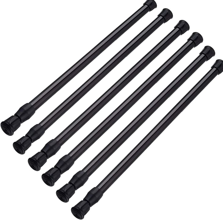 Qinsou Cupboard Bars Tension Rods, Set of 6 at Amazon
