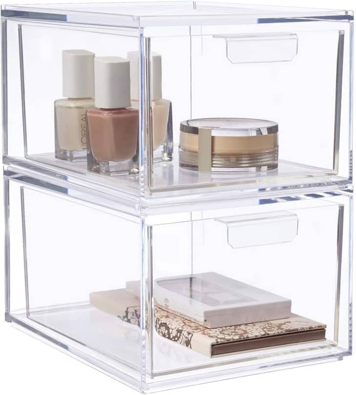 STORi Audrey Stackable Clear Plastic Organizer Drawers at Amazon