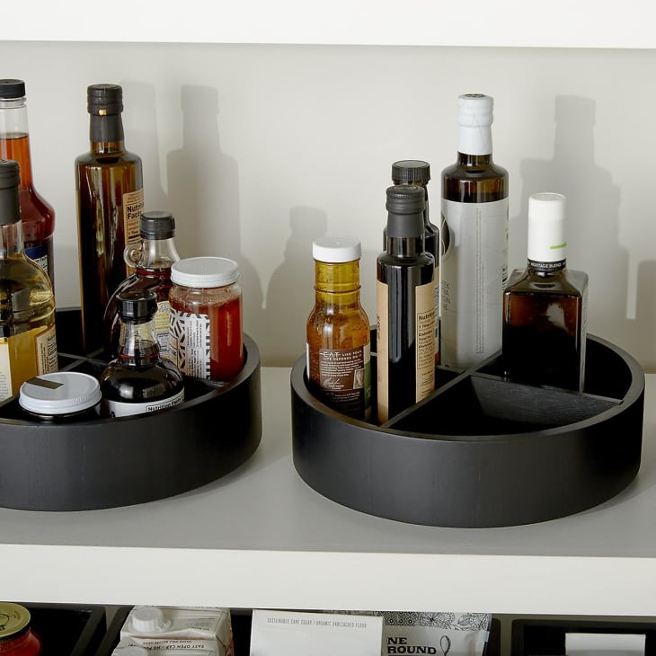 The Home Edit by iDesign Onyx Divided Lazy Susan at The Container Store