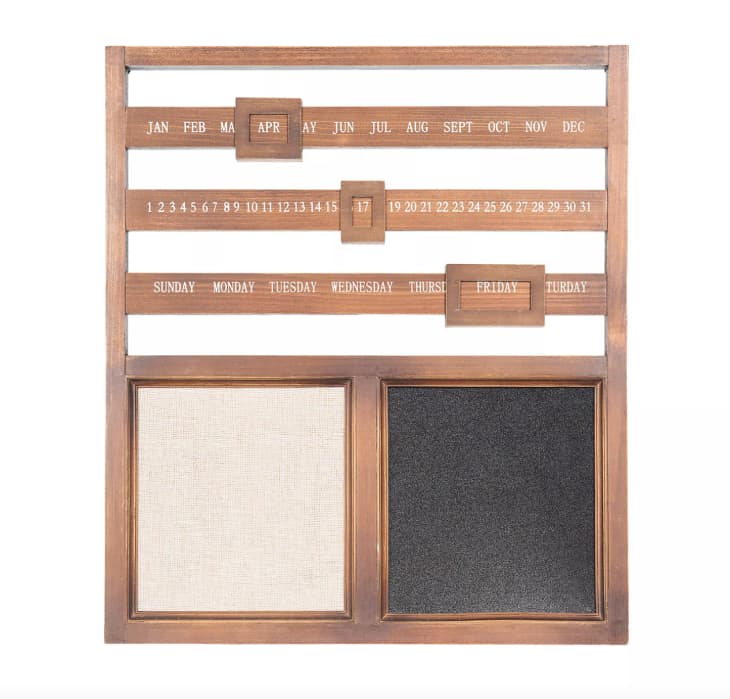 Product Image: Wooden Chalk and Cork Board Calendar Organizer