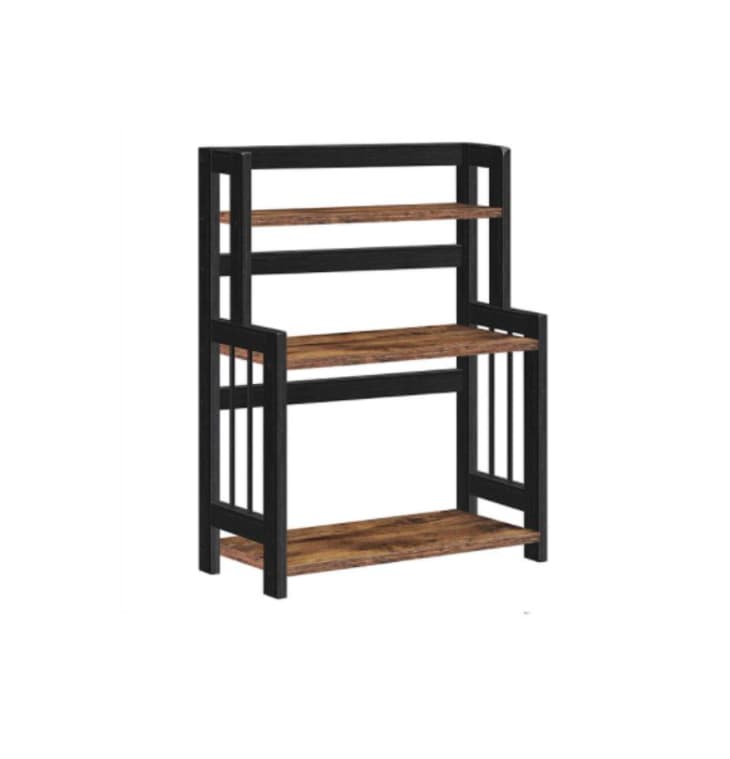 Brown & Black 3-Tier Spice Rack with Bamboo Frame at Songmics