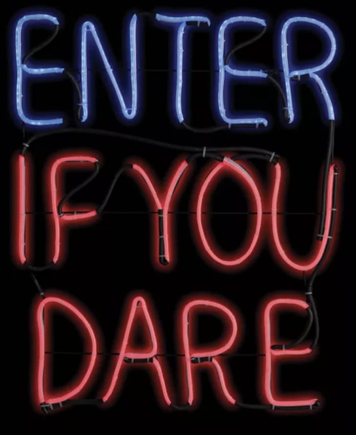 20" Halloween Enter If You Dare Glow Light Sign at Target