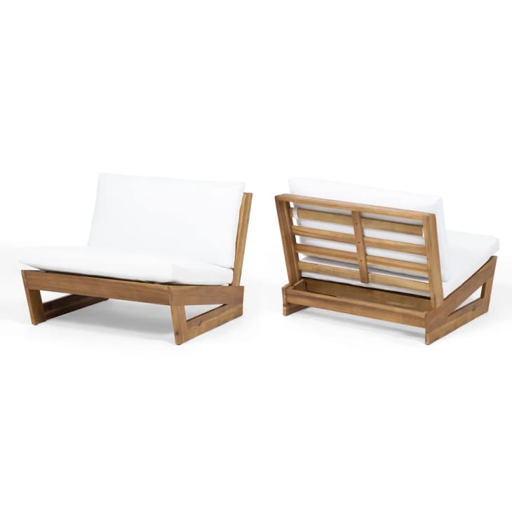 Product Image: Sherwood Outdoor Club Chairs (Set of 2) by Christopher Knight Home - Teak Finish+White