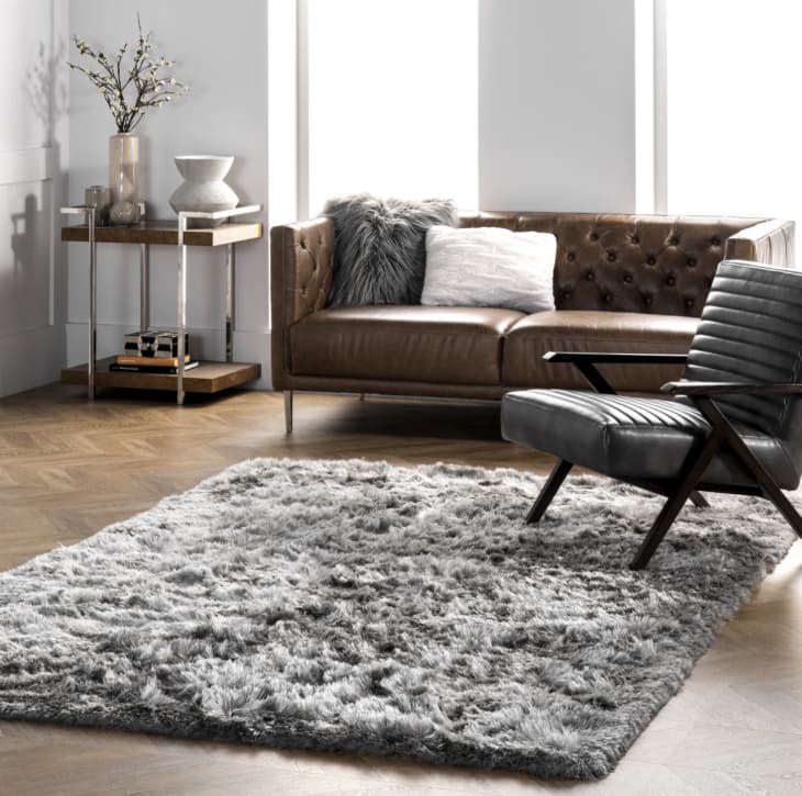 Product Image: Silver Silky Shine Solid Shag Area Rug, 5' x 8'