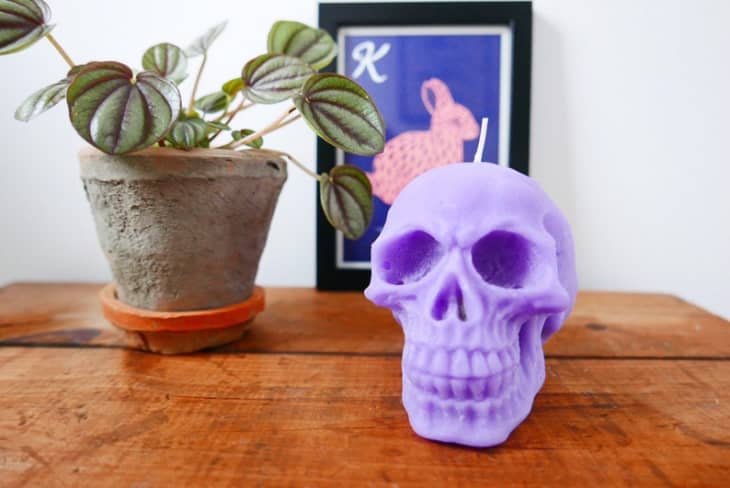 Skull Candle at Etsy