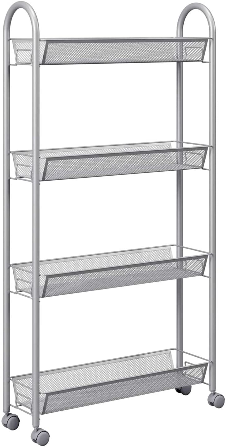 Product Image: HOMFA 4-Tier Slim Slide-Out Storage Rack with Wheels