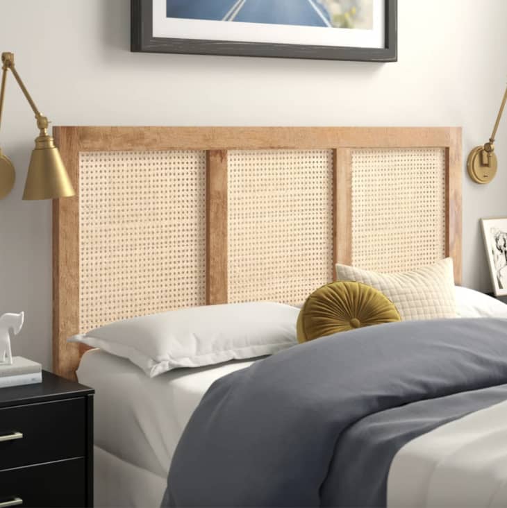 Product Image: Solid Wood Rattan Panel Headboard