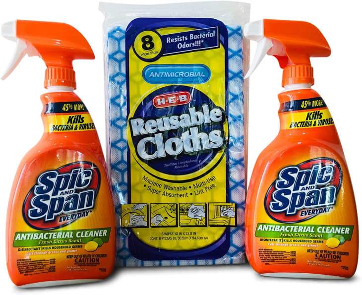 Spic and Span Everyday Antibacterial Fresh Citrus Cleaner (2 bottles and cloths) at Amazon