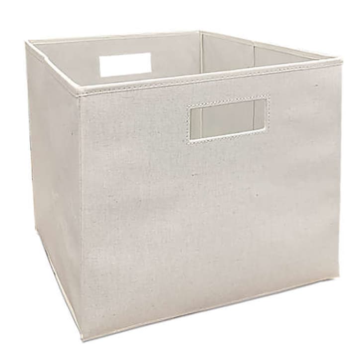 Squared Away 13-Inch Collapsible Storage Bin in Linen at Bed Bath & Beyond