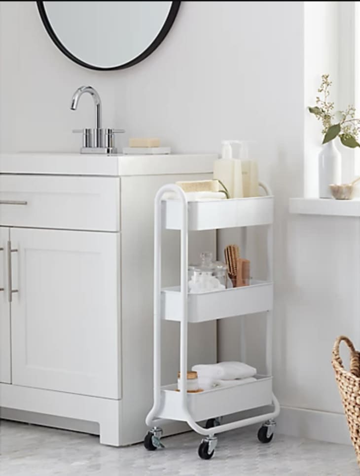 Product Image: Squared Away 3-Tier Narrow Utility Storage Cart in White