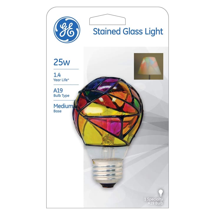 GE Incandescent Stained Glass Light Bulbs 5-Pack at Amazon