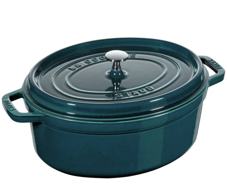 Staub Cast Iron 186-oz Oval Cocotte in La Mer at Zwilling