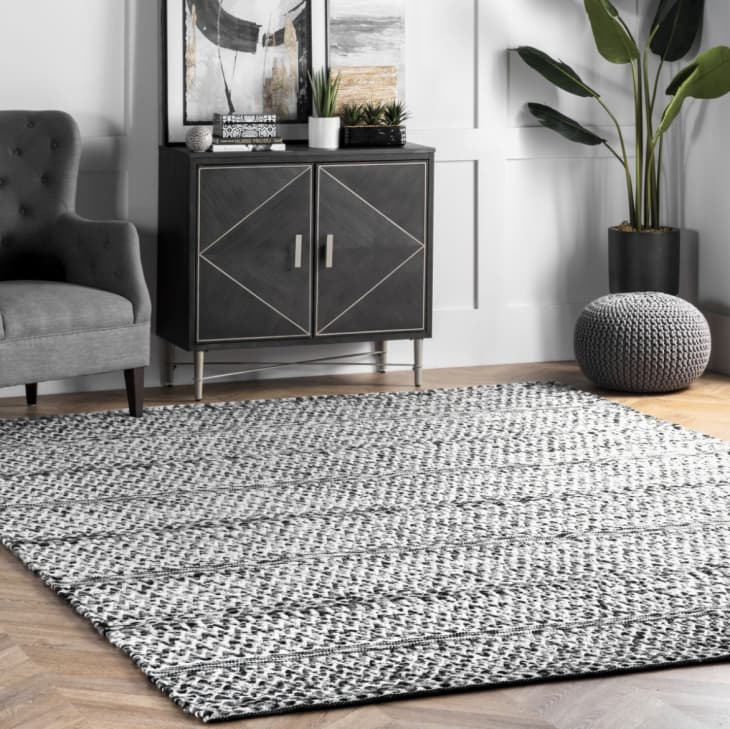 Product Image: Silver Reversible Striped Area Rug, 5' X 8'
