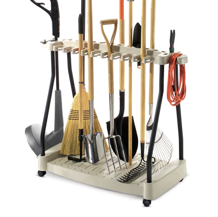 Suncast Lawn and Garden Tool Storage Rack with Wheels at Walmart