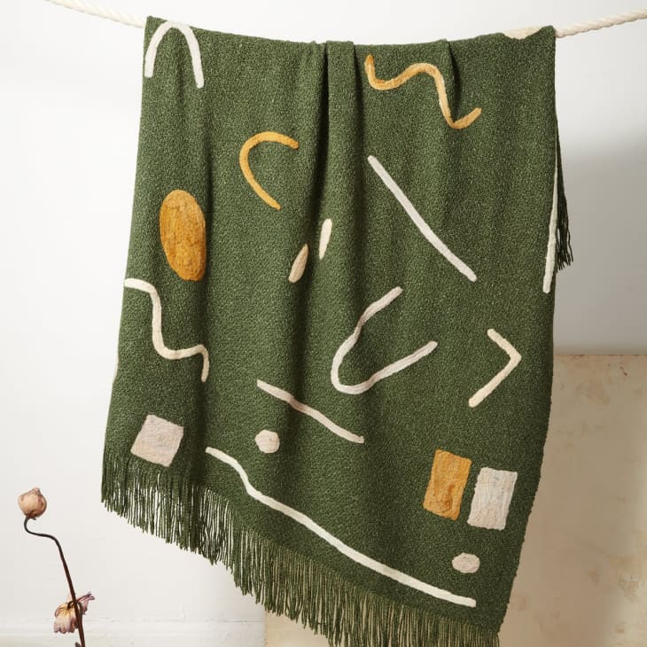 Product Image: Abstract Throw Hunter Green