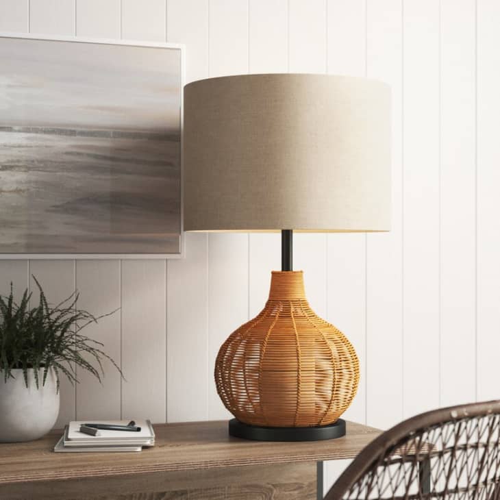 Product Image: Tuckernuck Black/Natural Rattan Table Lamp