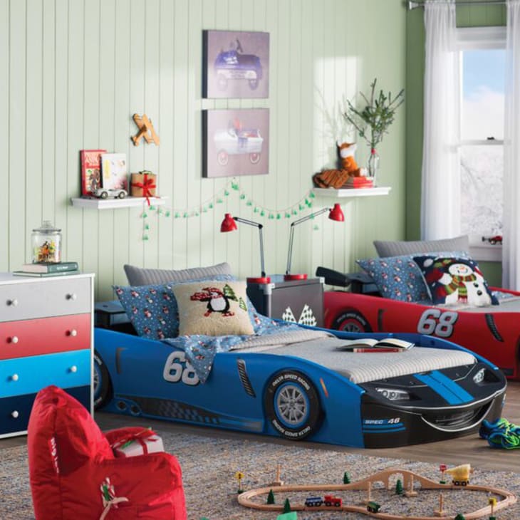 Product Image: Zoomie Kids Blue Car Bed