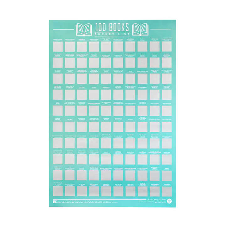 100 Books Scratch Off Poster at Uncommon Goods