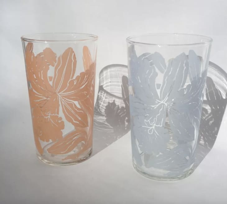 产品图片:复古水仙玻璃杯子(一套4个)
