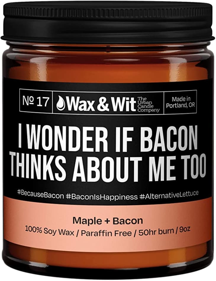 Wax & Wit Bacon and Maple Candle at Amazon